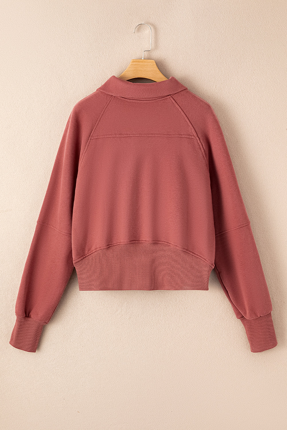 Elmwood Zip Up Stand Collar Ribbed Thumbhole Sleeve Sweatshirt